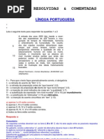 Língua Portuguesa - Provas Resolvidas & Comentadas