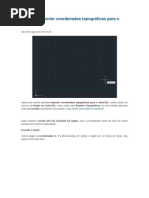 Aprenda Importar Coordenadas Topográficas Para o AutoCAD
