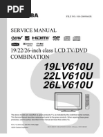 Service Manual For Toshiba TV/DVD Combo 26LV610U