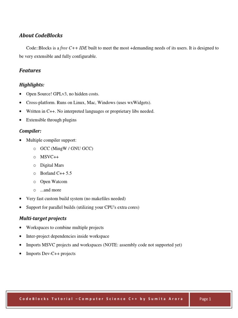 How To Work With CodeBlocks - Tutorial | PDF | Installation (Computer ...