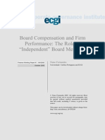 Board Compensation and Firm
Performance