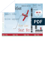 Lego Airport Boarding Pass