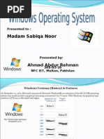 Microsft Windows Operating System Presentation