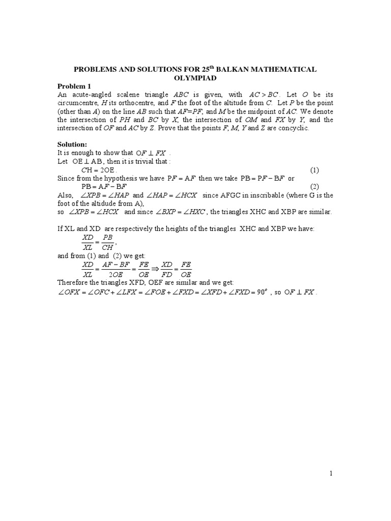 Solutions to Balkan Math Olympiad 2008 | PDF | Algebra | Abstract Algebra