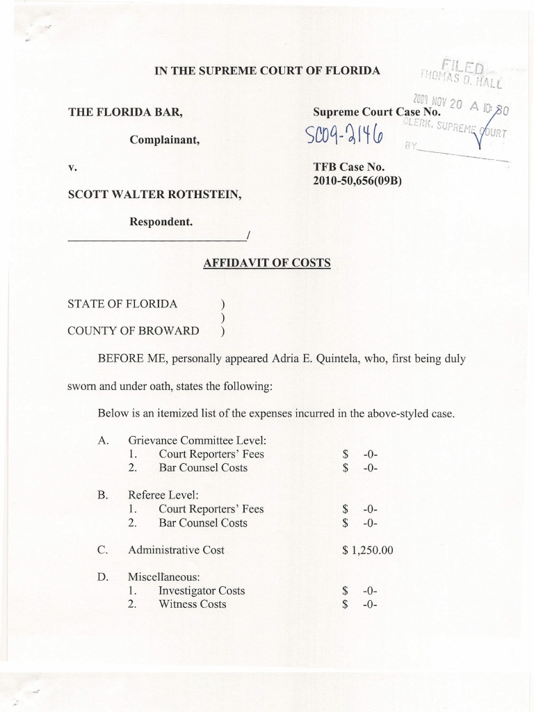 Affidavit of Costs | PDF | Courts | Public Law