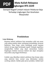 Download Dampak limbah negatif limbah industri peleburan baja by sanoizu SN228266897 doc pdf