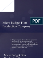 micro budget film production company presentation