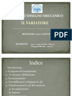 Progetto Disegno Meccanico Il Variatore Di Velocita