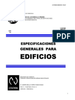 Especificaciones Generales Para Edificios