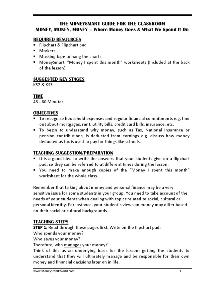 Worksheets How To Manage Your Money Worksheets tpf where money goes personal finance mortgage loan