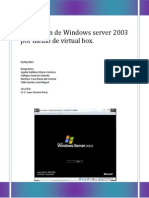 Instalación de Windows Server 2003 Por Medio de Virtual Box