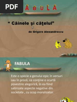 Fabula Cainele Si Catelul