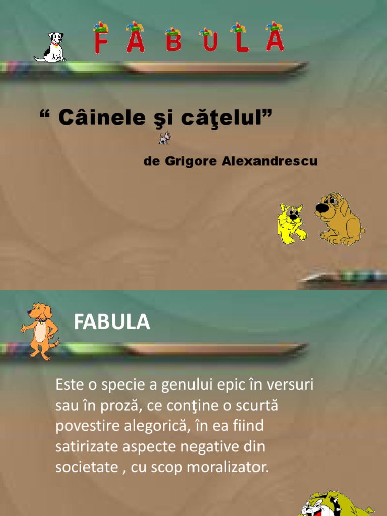 Fabula Cainele Si Catelul