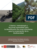Criterios & Metodologia Identificar Zonas Prioritarias Peru