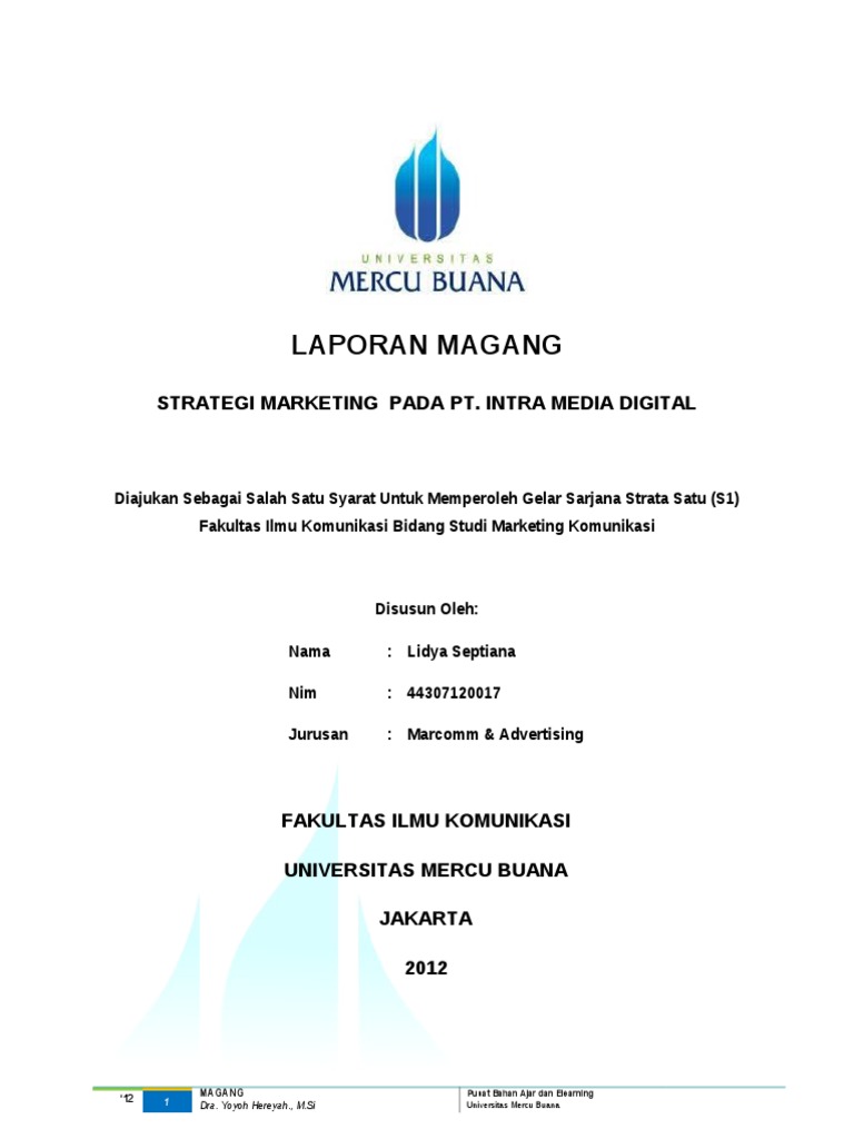Contoh Laporan Magang