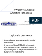 Waster Water Vs Amoebal Amplified Pathogens: CWWA, Ottawa 27th of November 2013