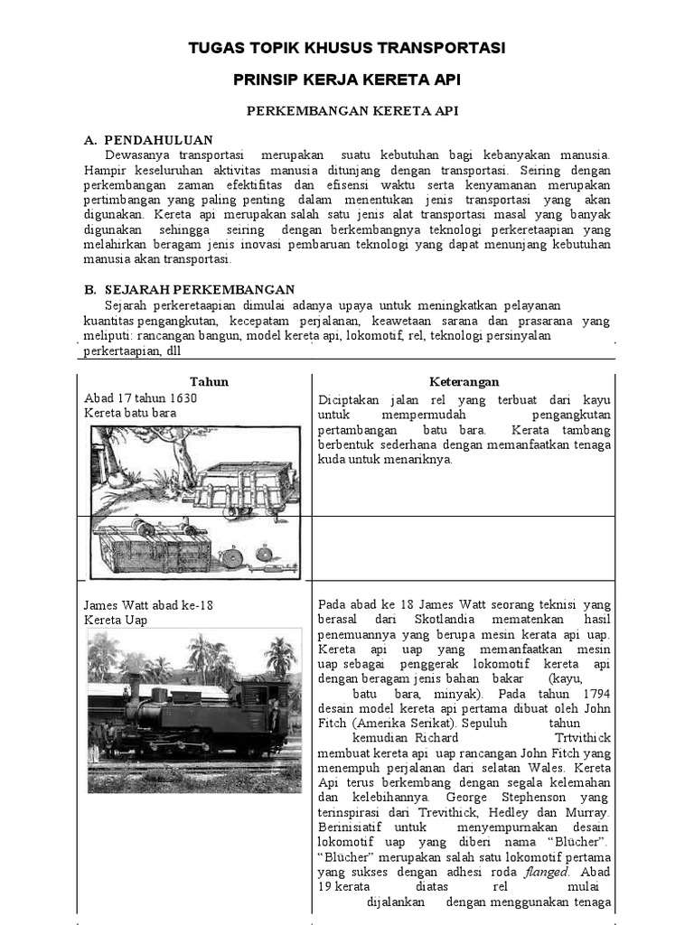 Perkembangan Teknologi Kereta Api | PDF