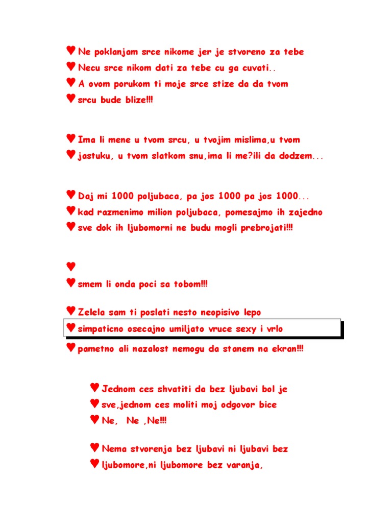 Vruce sms poruke