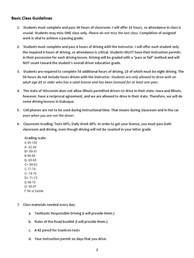 Essential Driver Education Guidelines | PDF