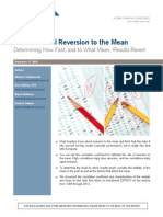 How To Model Reversion To The Mean - Determining How Fast, and To What Mean, Results Revert
