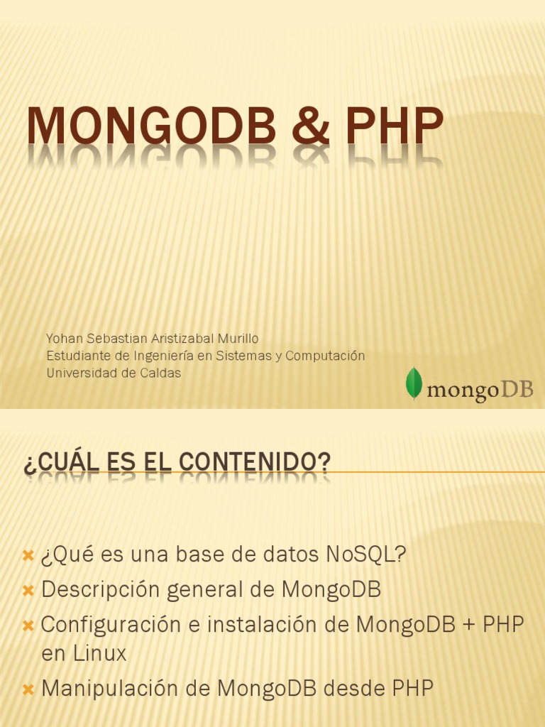 Mongodb PHP | PDF | Gestión de datos | Php