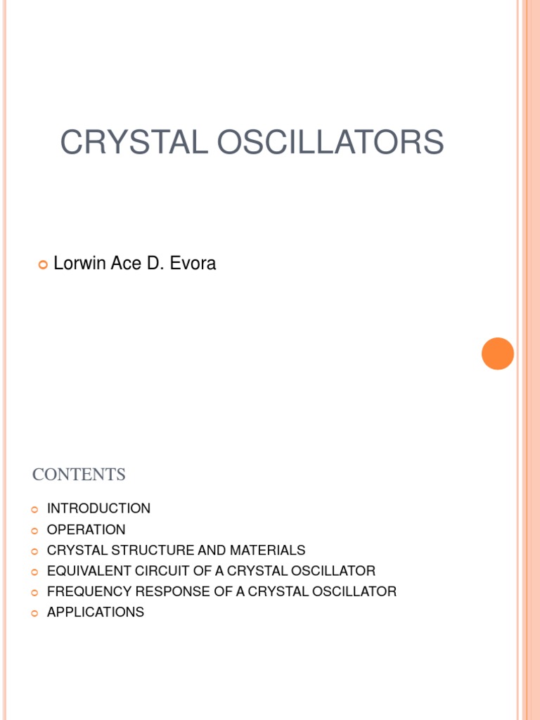 Crystal Oscillator PDF Electronics