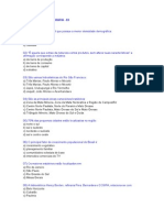 Exercícios e Gabaritos de Geografia Do Brasil - 3