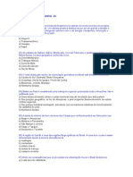 Exercícios e Gabaritos de Geografia Do Brasil - 2