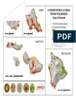 State of Hawaii Communities at Risk From Wildfires Map