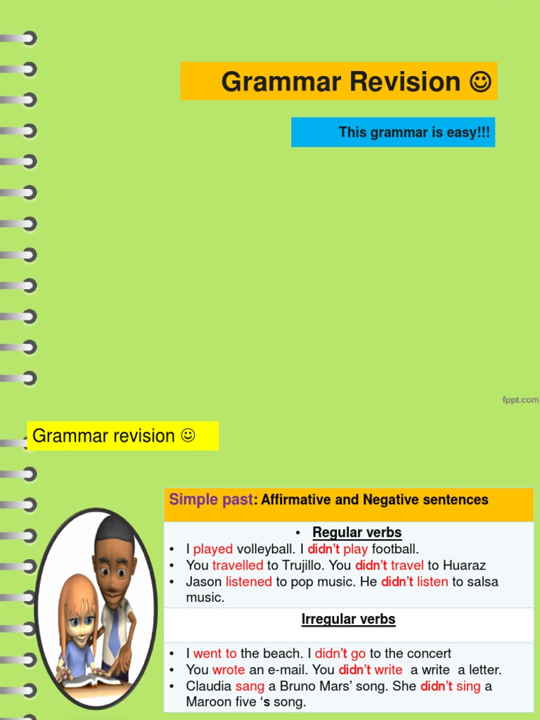 Simple Past Grammar Guide | PDF
