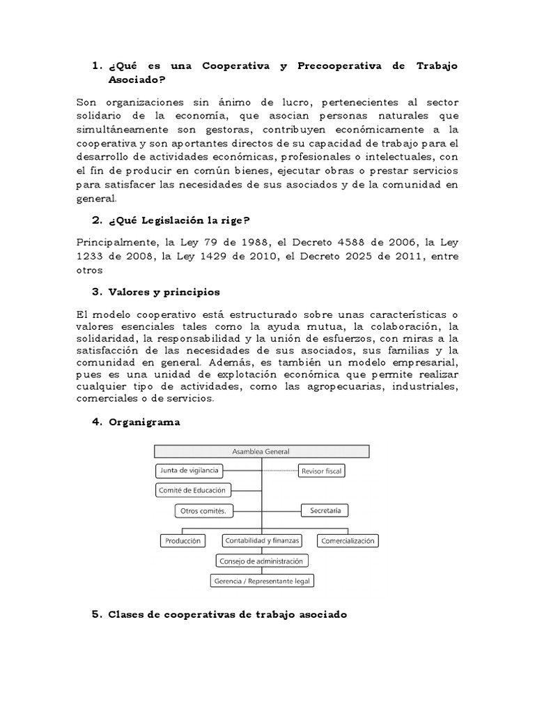 Cooperativas y Precooperativas de Trabajo | PDF | Cooperativa | Cámara ...