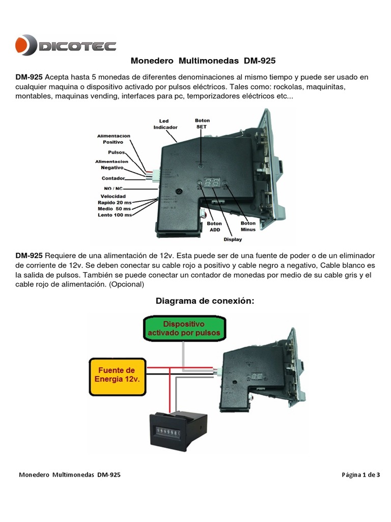 Configuración del Monedero DM-925 | PDF | Dólar de los Estados Unidos ...