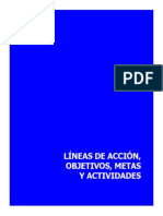 6 Lineas de Acción, Objetivos, Metas y Actividades