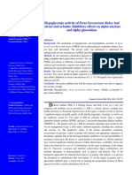 Hypoglycemic Activity of Pyrus Biossieriana Buhse Leaf Extract and Arbutin: Inhibitory Effects On Alpha Amylase and Alpha Glucosidase