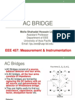 Ac Bridge: EEE 457: Measurement & Instrumentation