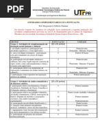 Colegiado Engenharia Mecânica - Tabela de Atividades Complementares - Ponta Grossa
