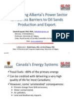 Transforming Alberta's Power Sector To Address Barriers To Oil Sands Produc8on and Export