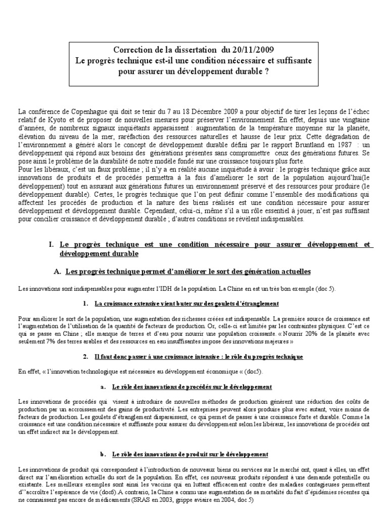 La Productivité - Mémoire - dissertation