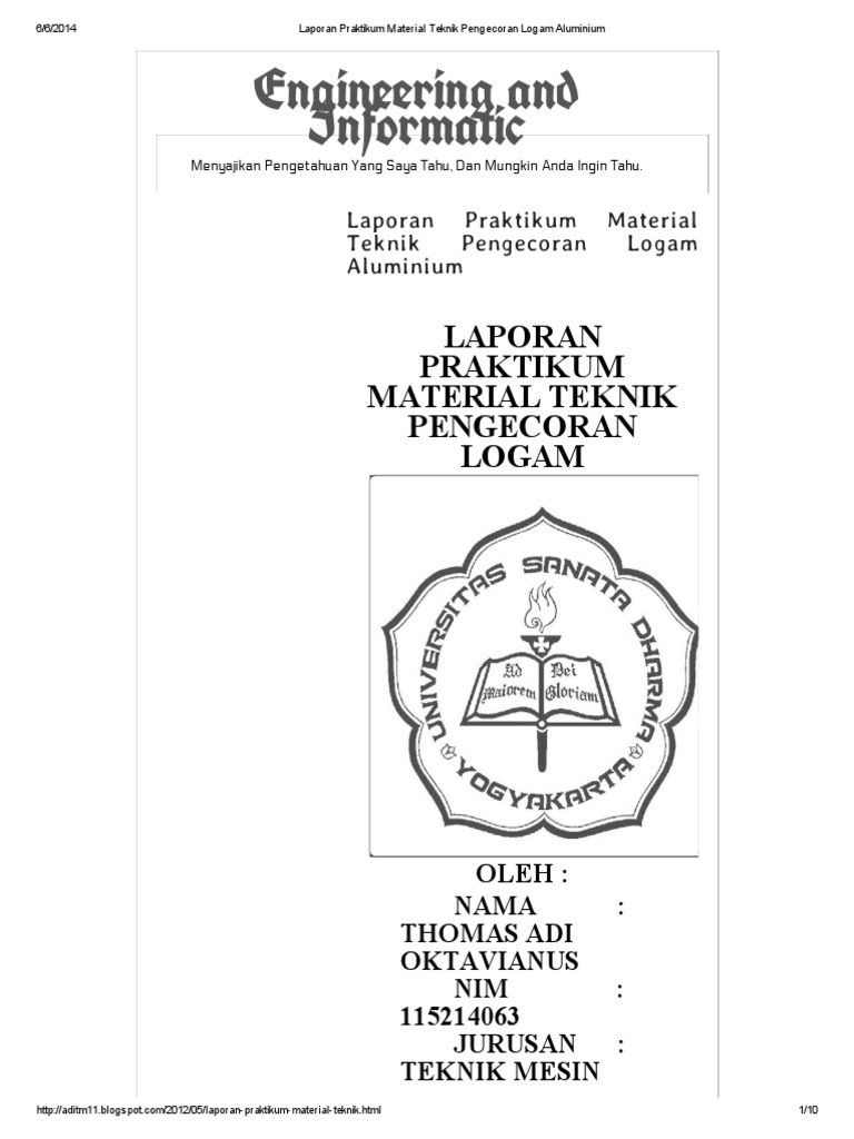 Teknik pengecoran logam pdf gratis