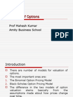 Valuation of Options