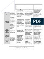 First Essayrubric