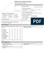 Questionnaire Automobiles