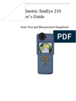 Solmetric Suneye 210 User'S Guide: Solar Test and Measurement Equipment