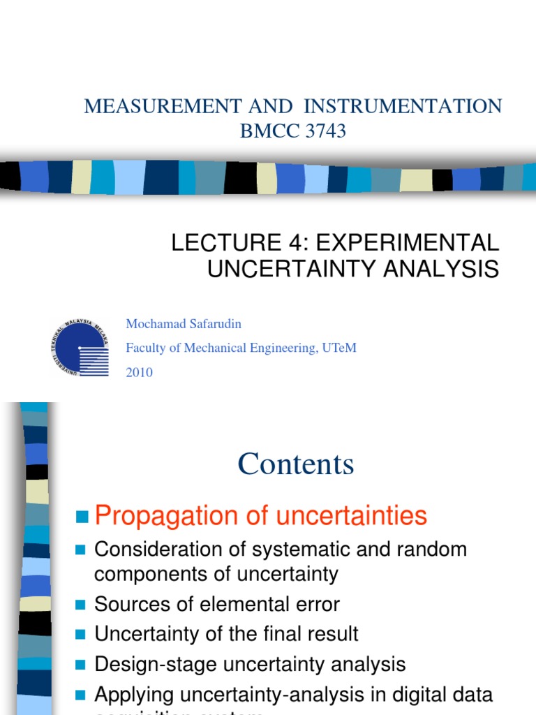 Uncertainty Analysis in Measurements | PDF | Errors And Residuals ...