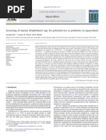 Download Screening of actinomycetes as probiotics in fish culture by Shubham James Basu SN228407182 doc pdf