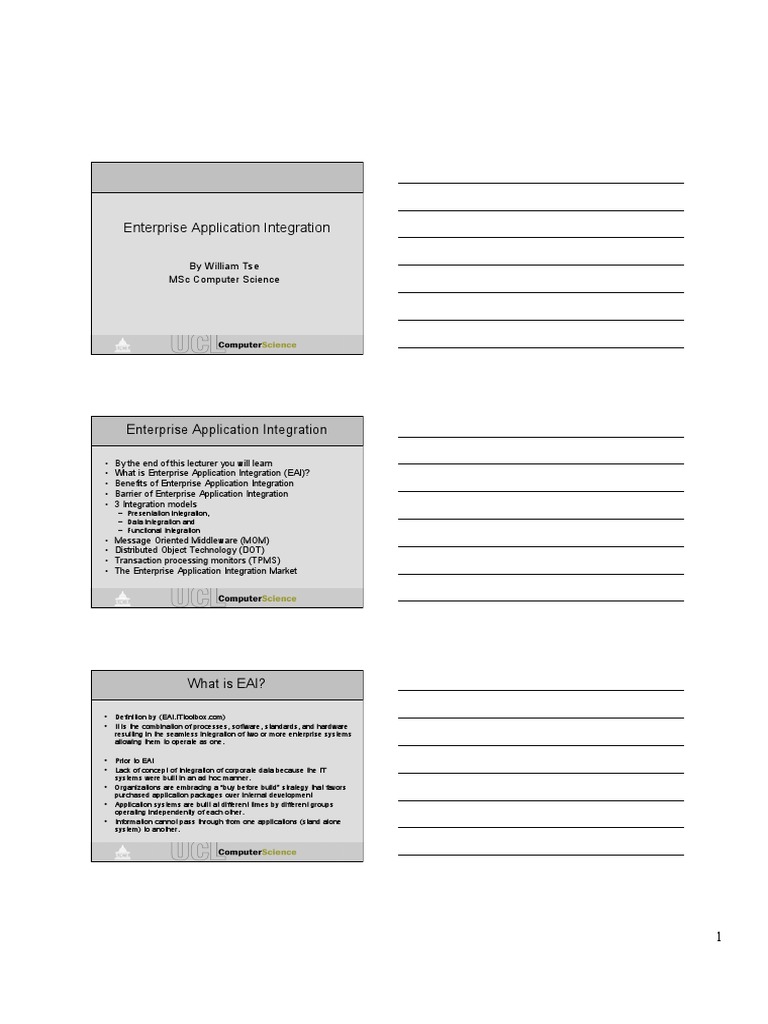 Enterprise Application Integration | PDF | Enterprise Java Beans ...