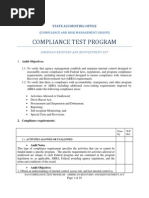 Compliance Test Program: State Accounting Office