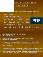 essentials of a valid contract