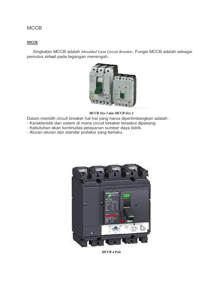 MCCB | PDF