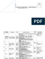 Planificare Limba Franceza Unitati de Inv Clasa a III A